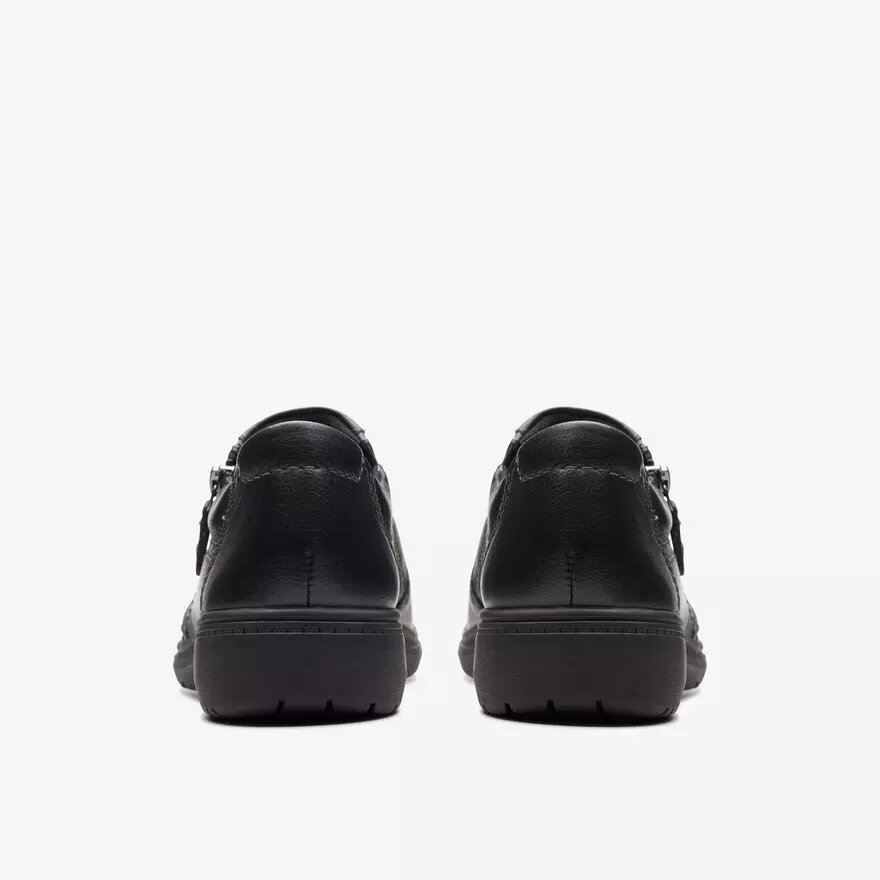 Carleigh Ray – svarta läderslip-ons för dam Carleigh Ray – svarta läderslip-ons för dam