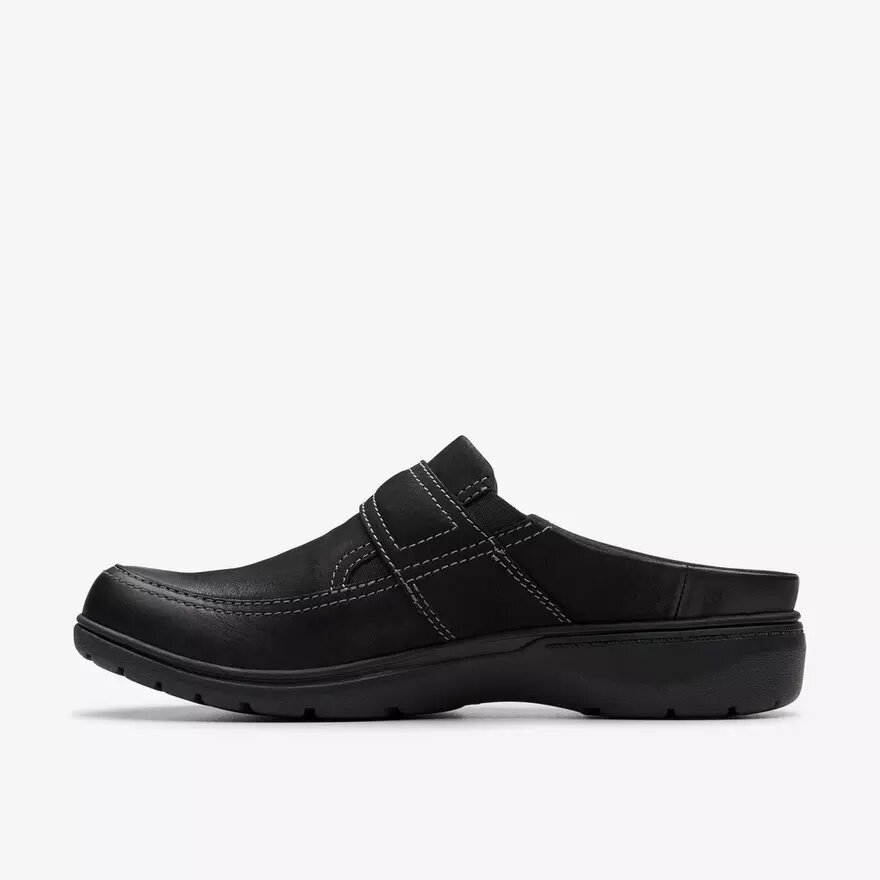 Carleigh Viola – svarta nubuck-träskor & mules för damer Carleigh Viola – svarta nubuck-träskor & mules för damer