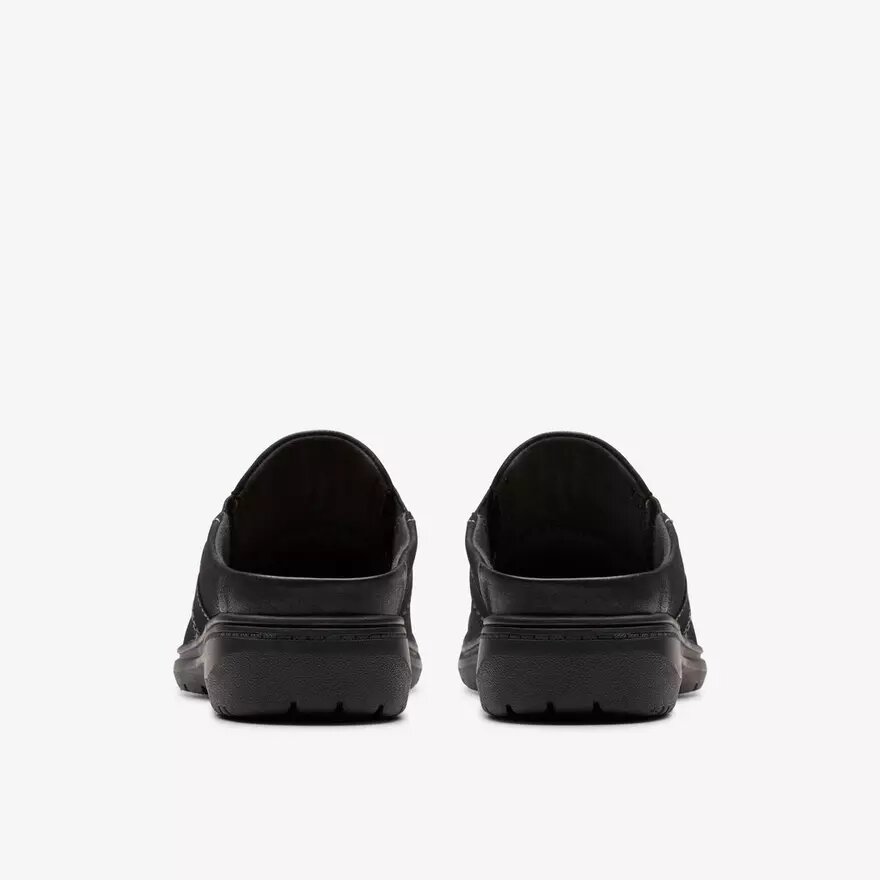 Carleigh Viola – svarta nubuck-träskor & mules för damer Carleigh Viola – svarta nubuck-träskor & mules för damer