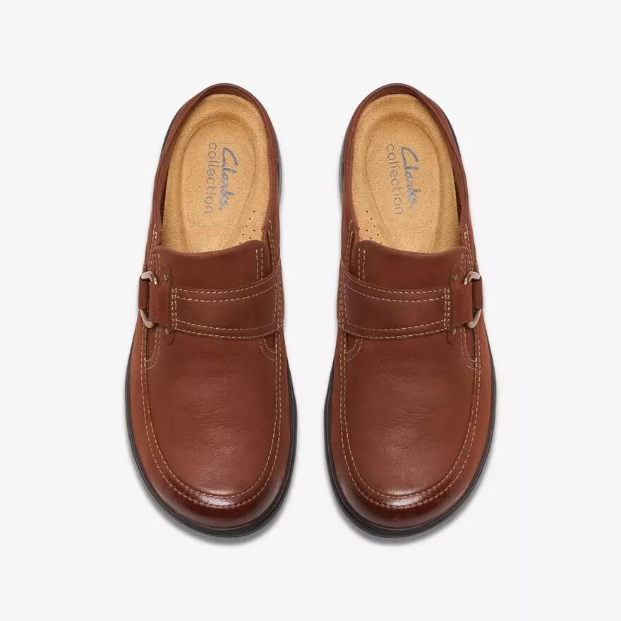 Carleigh Viola-träskor & mules i brittiskt tan-nubuck för damer Carleigh Viola-träskor & mules i brittiskt tan-nubuck för damer