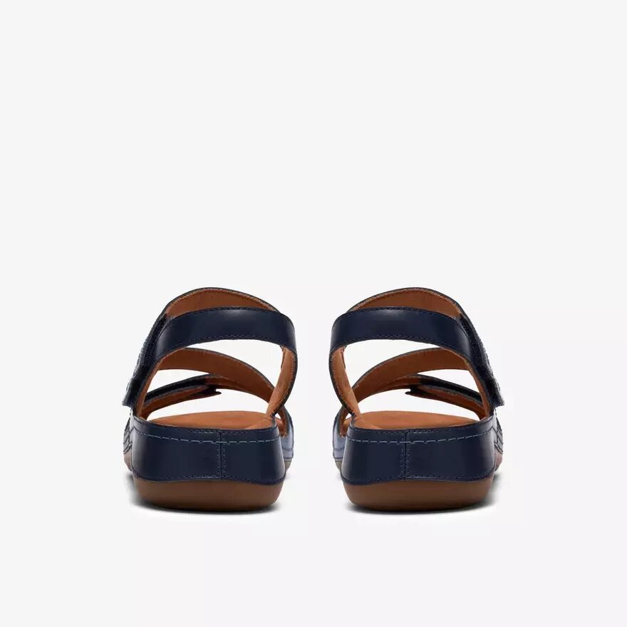 Cecily Mix – platta sandaler för damer i blå kombination Cecily Mix – platta sandaler för damer i blå kombination