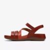 Cecily Mix – platta sandaler för damer i bränd orange kombination