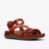 Cecily Mix – platta sandaler för damer i bränd orange kombination