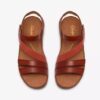 Cecily Mix – platta sandaler för damer i bränd orange kombination