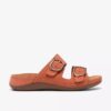Cecily Platta sandaler för damer i bränd orange Cecily Platta sandaler för damer i bränd orange