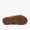 Cecily Step – platta sandaler för damer i ljus ockra nubuck