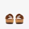 Cecily Step – platta sandaler för damer i ljus ockra nubuck