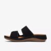 Cecily Step – platta sandaler i svart nubuck för damer