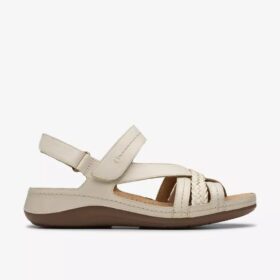 Cecily Strap – rem-sandaler i krämfärgat läder för damer