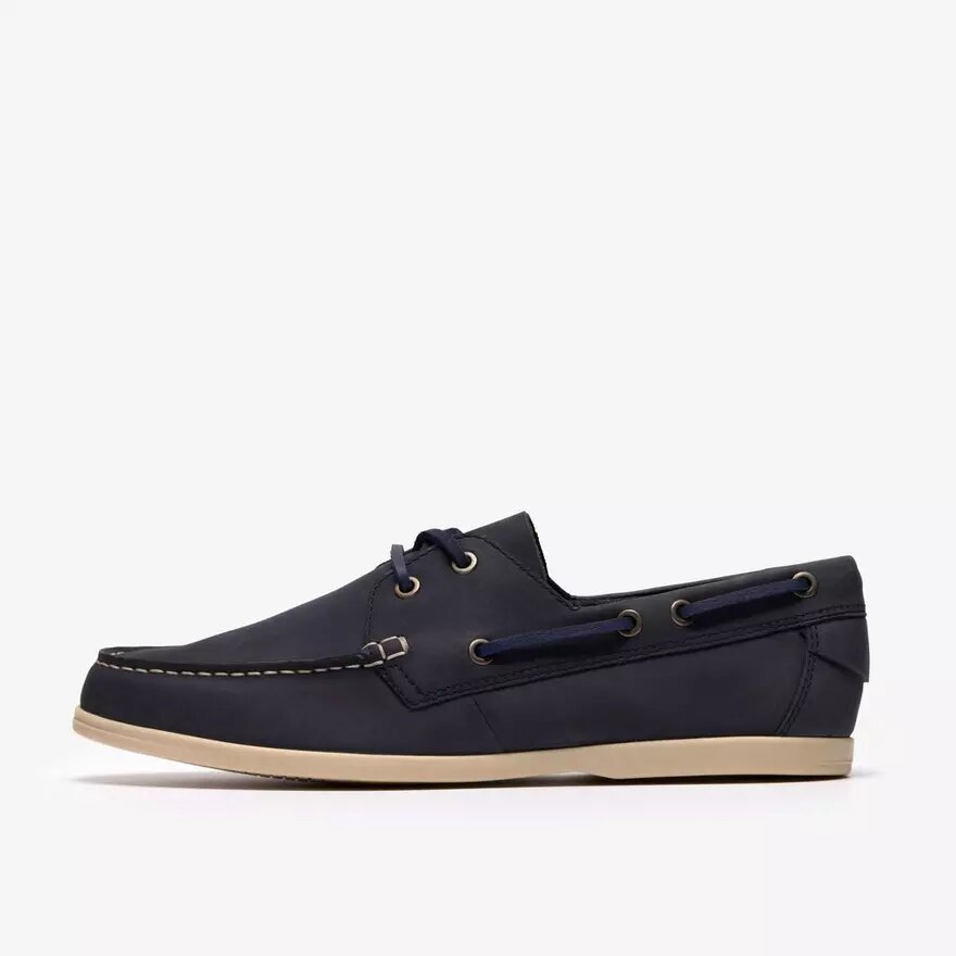 Charmouth Lace båtskor för herr i marinblå nubuck Charmouth Lace båtskor för herr i marinblå nubuck