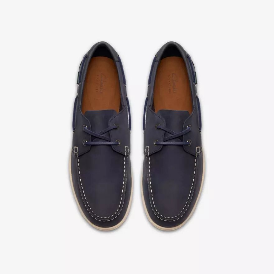 Charmouth Lace båtskor för herr i marinblå nubuck Charmouth Lace båtskor för herr i marinblå nubuck