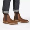 Chelsea boots for men in waxed leather, Clarkdale Easy