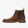 Chelsea boots for men in waxed leather, Clarkdale Easy