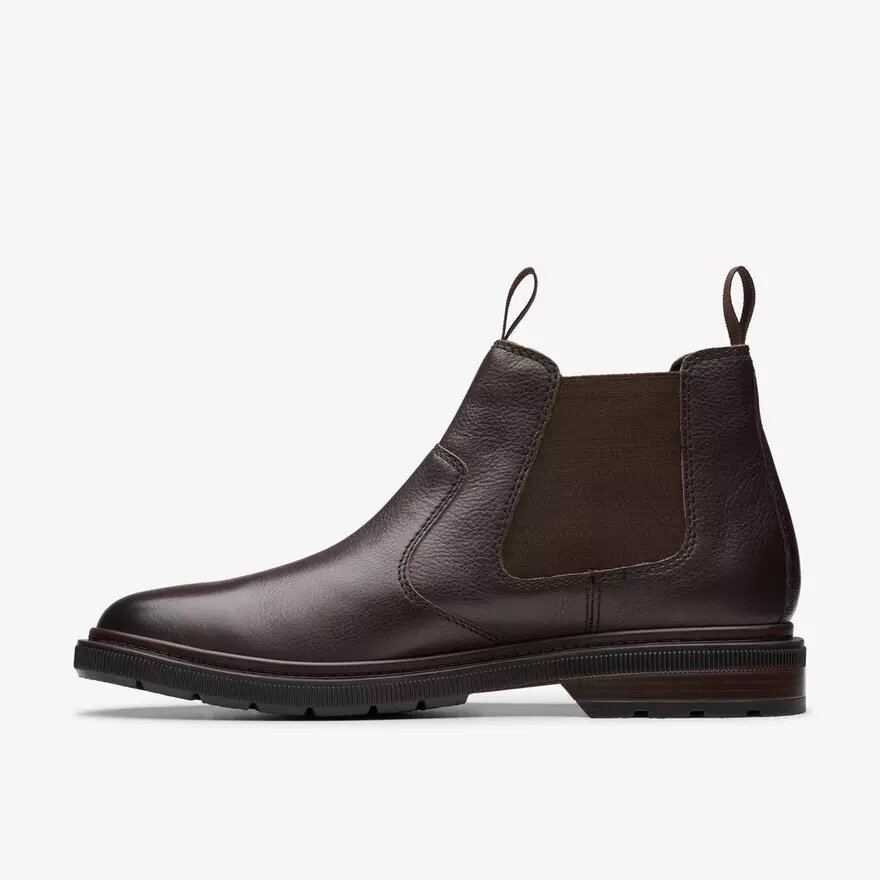 Chelsea boots för herr i mörkbrunt läder från Burchill Up Chelsea boots för herr i mörkbrunt läder från Burchill Up