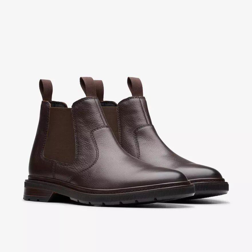 Chelsea boots för herr i mörkbrunt läder från Burchill Up Chelsea boots för herr i mörkbrunt läder från Burchill Up