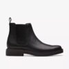 Chelsea boots för herr i svart läder, Clarkdale Easy Chelsea boots för herr i svart läder, Clarkdale Easy