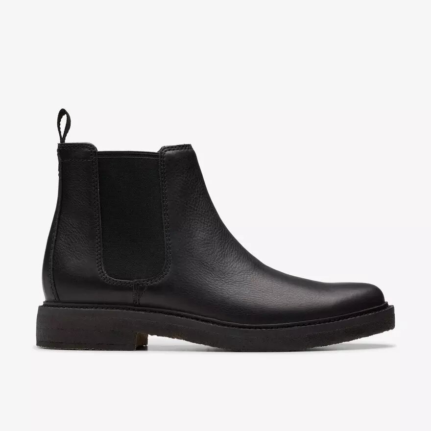 Chelsea boots för herr i svart läder, Clarkdale Easy Chelsea boots för herr i svart läder, Clarkdale Easy