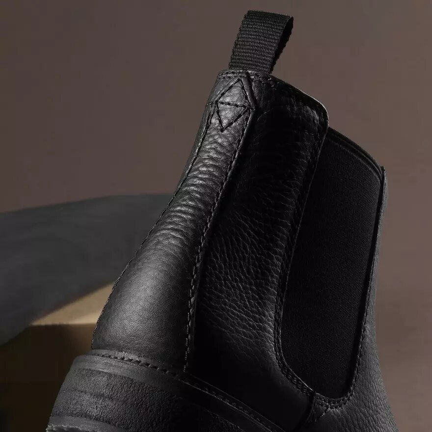 Chelsea boots för herr i svart läder, Clarkdale Easy Chelsea boots för herr i svart läder, Clarkdale Easy