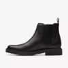Chelsea boots för herr i svart läder, Clarkdale Easy Chelsea boots för herr i svart läder, Clarkdale Easy