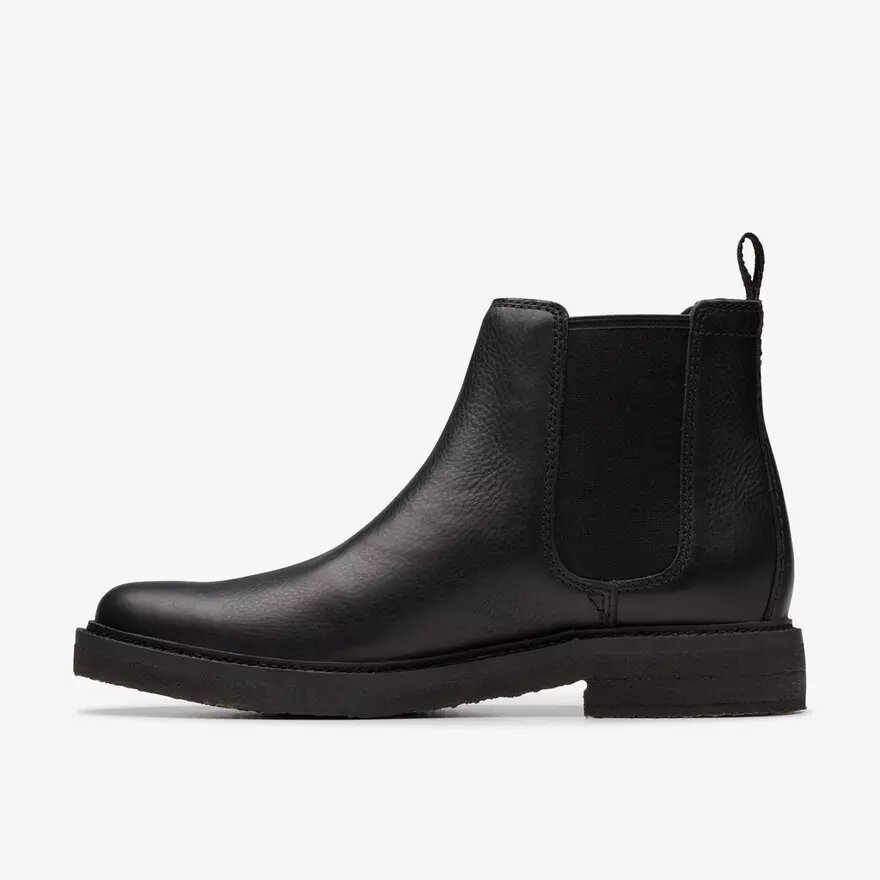 Chelsea boots för herr i svart läder, Clarkdale Easy Chelsea boots för herr i svart läder, Clarkdale Easy