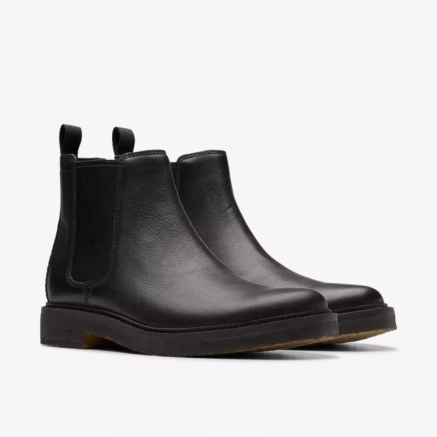 Chelsea boots för herr i svart läder, Clarkdale Easy Chelsea boots för herr i svart läder, Clarkdale Easy