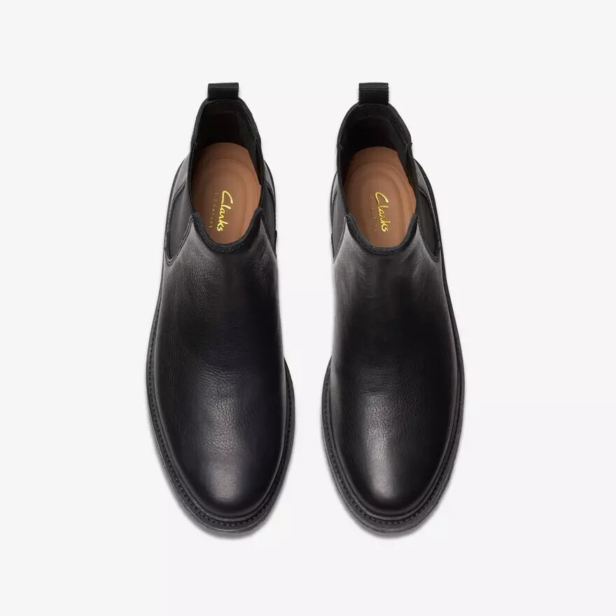Chelsea boots för herr i svart läder, Clarkdale Easy Chelsea boots för herr i svart läder, Clarkdale Easy