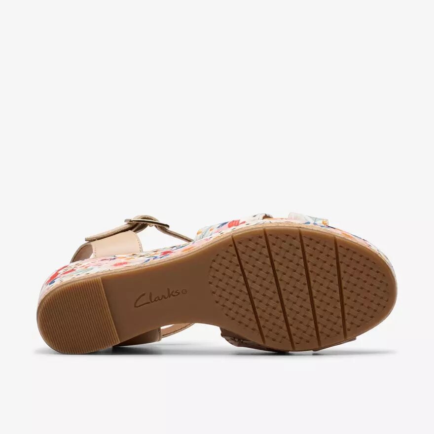 Chicly Floral vita kilklackar för dam Chicly Floral vita kilklackar för dam