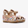 Chicly Floral vita kilklackar för dam Chicly Floral vita kilklackar för dam