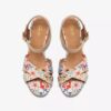 Chicly Floral vita kilklackar för dam Chicly Floral vita kilklackar för dam