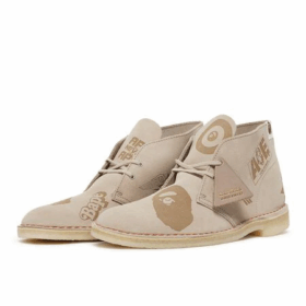 Clarks x A Bathing Ape Desert Boots ”Grey Embossed” 26149860