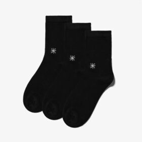 Cloud Steppers 3-pack Crew. Svarta strumpor