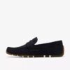 Corsley Bar loafers i marinblått mocka för herr