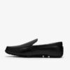 Corsley Plain – svarta läders Loafers för herr