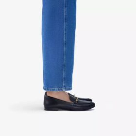 Damloafer Tamna Iris i svart läder