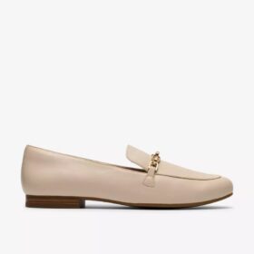 Damloafer Tamna Iris i vitt läder