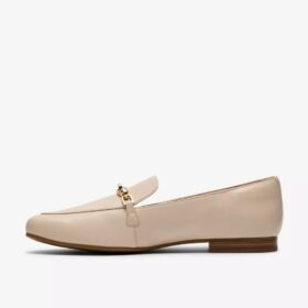 Damloafer Tamna Iris i vitt läder
