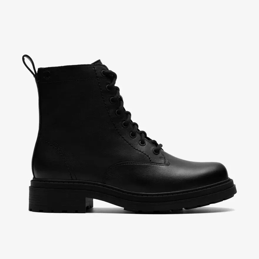 Damstövletter i svart läder, modell Orinoco3, Ankelboots Damstövletter i svart läder, modell Orinoco3, Ankelboots