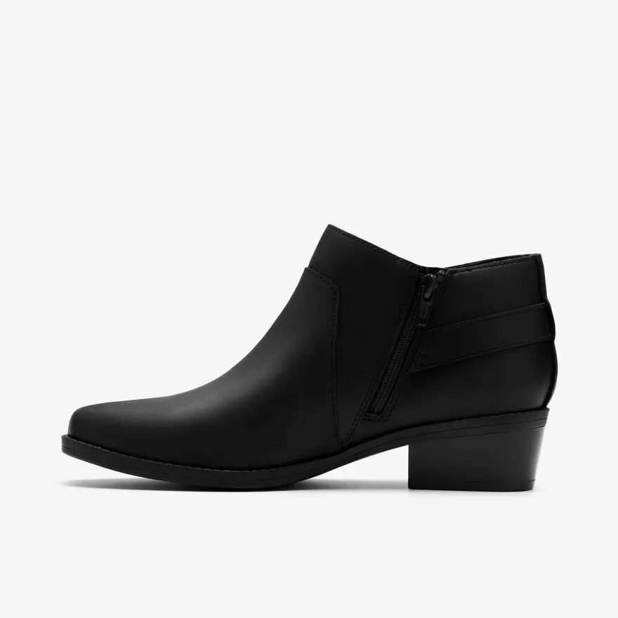 Danyelle Gema svarta Ankelboots i oljat läder för dam Danyelle Gema svarta Ankelboots i oljat läder för dam