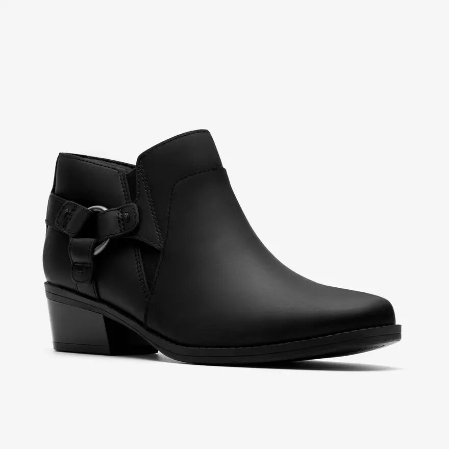 Danyelle Gema svarta Ankelboots i oljat läder för dam Danyelle Gema svarta Ankelboots i oljat läder för dam