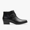 Danyelle Wish svarta läderankelboots för dam Danyelle Wish svarta läderankelboots för dam