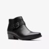 Danyelle Wish svarta läderankelboots för dam Danyelle Wish svarta läderankelboots för dam