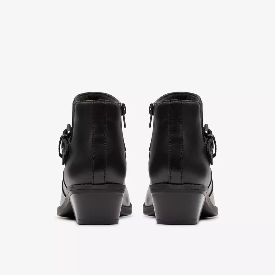 Danyelle Wish svarta läderankelboots för dam Danyelle Wish svarta läderankelboots för dam