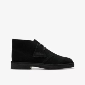 Desert boots för pojkar, äldre modell, svarta Ankelboots i mocka, USA