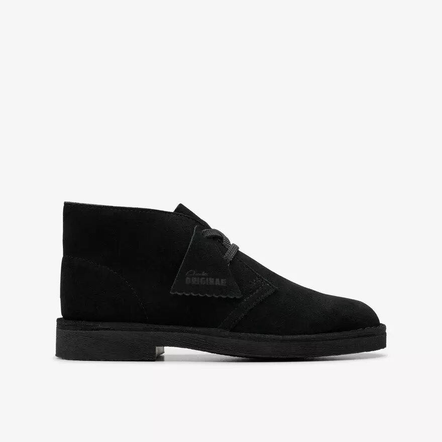 Desert boots för pojkar, äldre modell, svarta Ankelboots i mocka, USA Desert boots för pojkar, äldre modell, svarta Ankelboots i mocka, USA