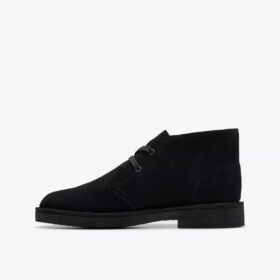 Desert boots för pojkar, äldre modell, svarta Ankelboots i mocka, USA