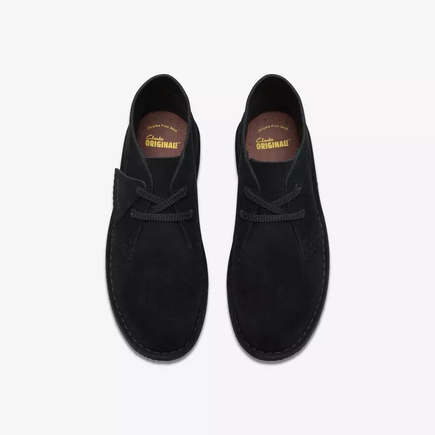 Desert boots för pojkar, äldre modell, svarta Ankelboots i mocka, USA Desert boots för pojkar, äldre modell, svarta Ankelboots i mocka, USA