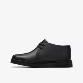 Desert Trek för äldre barn – svart läder-Desert Boot