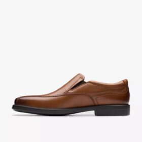 Dresslite Step-loafers för herr i mörkbrunt läder