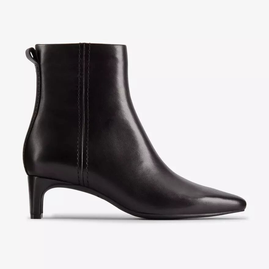 Edina Up svarta läderankelboots för dam Edina Up svarta läderankelboots för dam