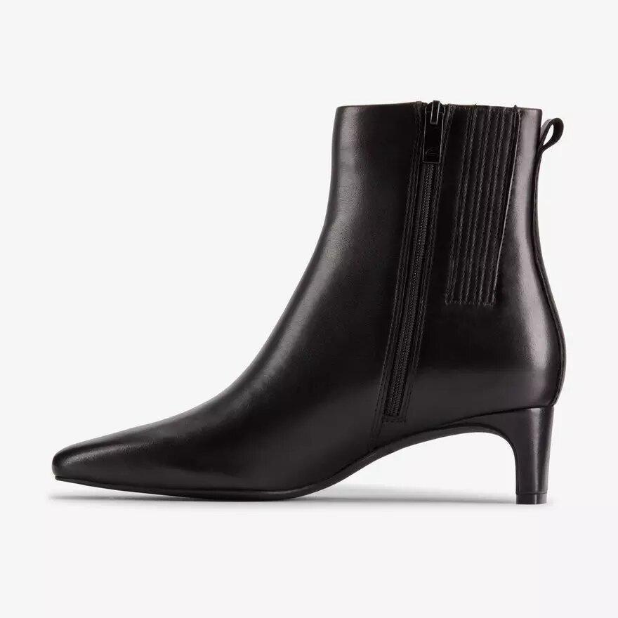 Edina Up svarta läderankelboots för dam Edina Up svarta läderankelboots för dam